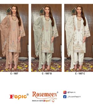 FEPIC C 1957 ROSEMEEN PAKISTANI SUITS