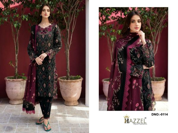 HAZZEL 0114 PAKISTANI COTTON SUITS