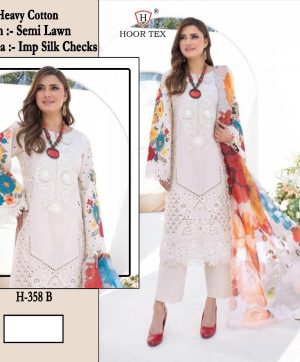 HOOR TEX H 358 B PAKISTANI COTTON SUITS