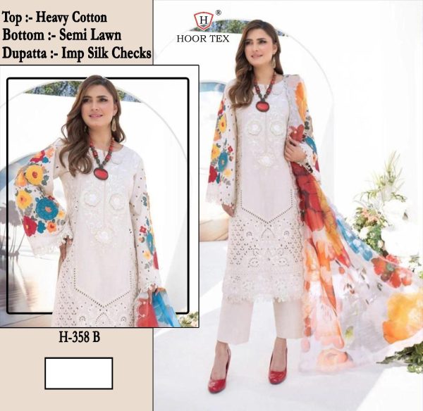 HOOR TEX H 358 B PAKISTANI COTTON SUITS