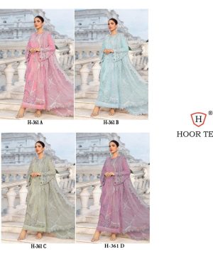 HOOR TEX H 361 A B C D PAKISTANI SALWAR SUITS