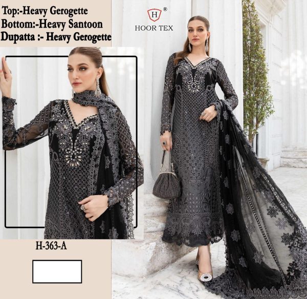 HOOR TEX H 363 A TO E PAKISTANI SALWAR SUITS