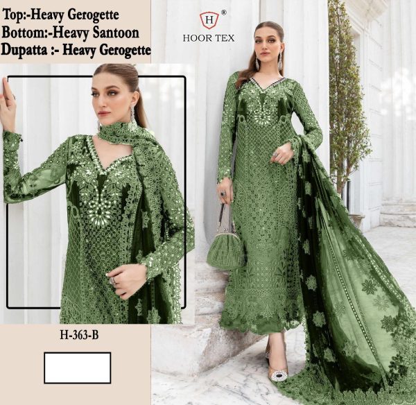 HOOR TEX H 363 A TO E PAKISTANI SALWAR SUITS