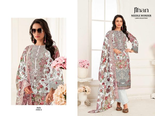 JIHAN 3446 A NEEDLE WONDER VOL 4 COTTON SUITS