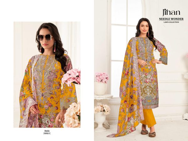 JIHAN 3446 C NEEDLE WONDER VOL 4 COTTON SUITS