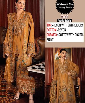 MEHMOOD TEX M 61 PAKISTANI SALWAR SUITS