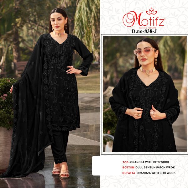 MOTIFZ 838 J ORGANZA PAKISTANI SUITS