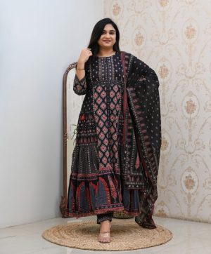 MURTI TRENDS BLACK PURE COTTON SUITS