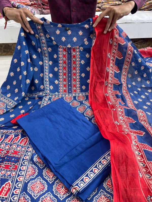 MURTI TRENDS BLUE PURE COTTON SUITS