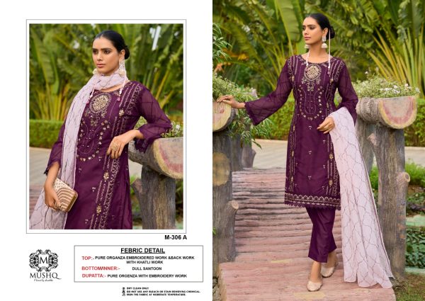 MUSHQ M 306 A PAKISTANI SUITS WHOLESALE