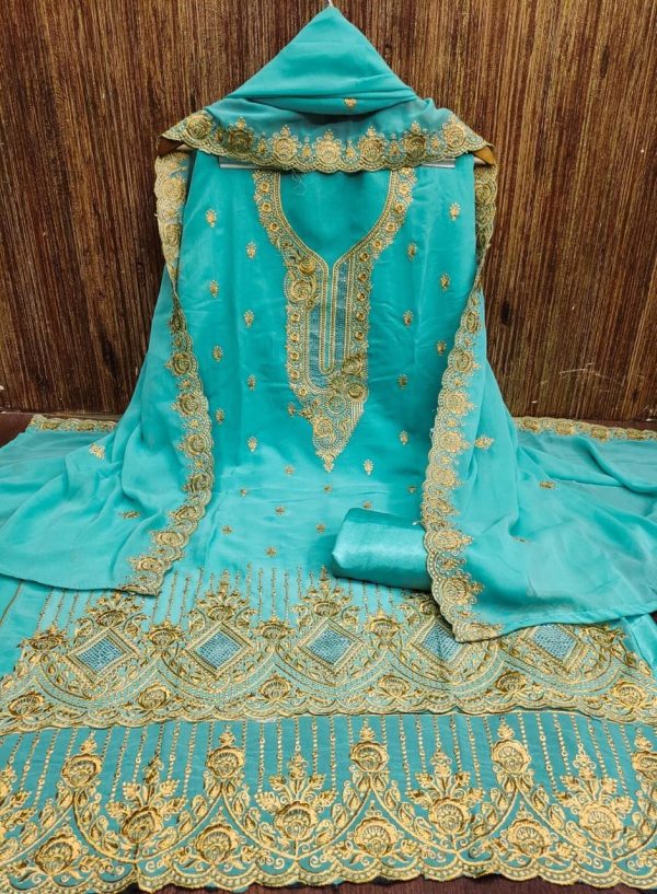 RN SILK MILL ORIGINAL GRORGETTE SALWAR SUITS