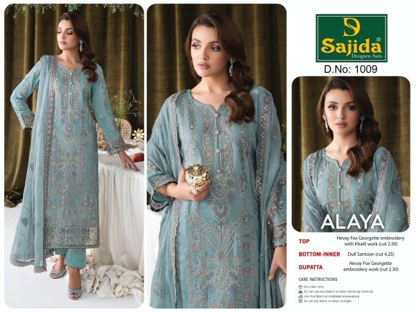 SAJIDA DESIGNERS 1009 ALAYA SUITS WHOLESALE