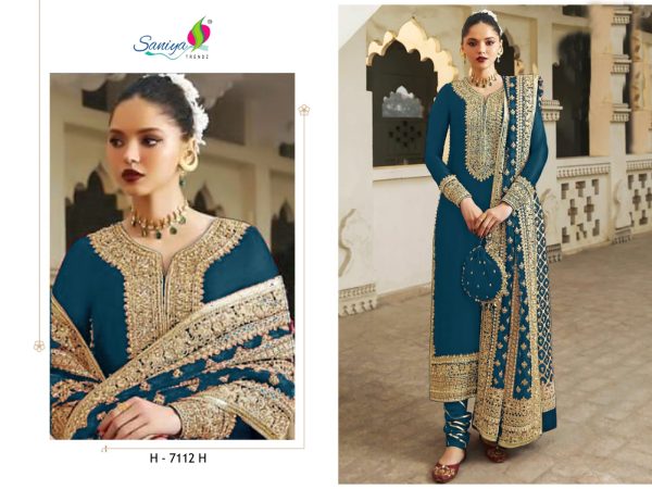 SANIYA TRENDZ 7112 E F G H PAKISTANI SUITS