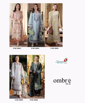 SANIYA TRENDZ OMBR'E VOL 25 PAKISTANI SUITS