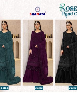 SHANAYA FASHION S 193 A B C ROSE PAKISTANI SUITS