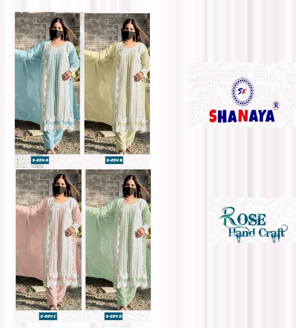 SHANAYA FASHION S 204 A B C D ROSE PAKISTANI SUITS