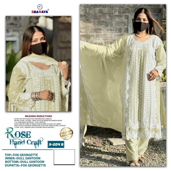 SHANAYA FASHION S 204 A B C D ROSE PAKISTANI SUITS