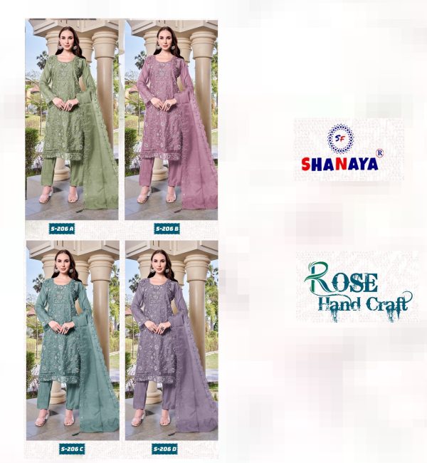 SHANAYA FASHION S 206 A B C D ROSE PAKISTANI SUITS