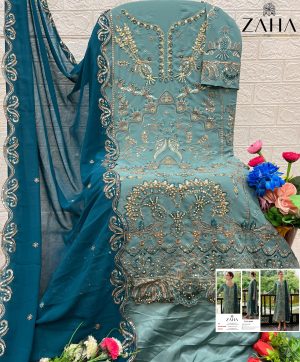 ZAHA 10365 PAKISTANI SALWAR SUITS IN INDIA