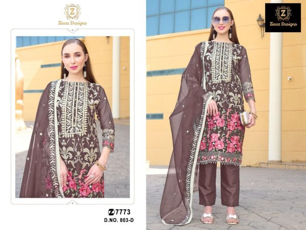 ZIAAZ DESIGNS 803 A B C D SALWAR SUITS WHOLESALE