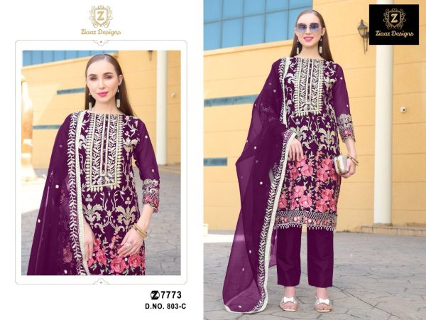 ZIAAZ DESIGNS 803 A B C D SALWAR SUITS WHOLESALE