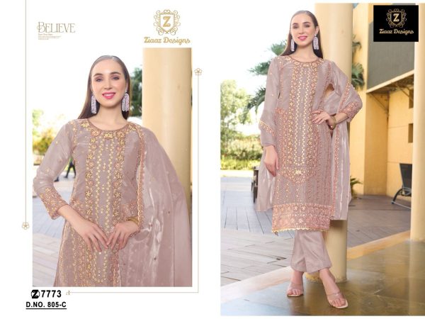 ZIAAZ DESIGNS 805 A B C D PAKISTANI SUITS