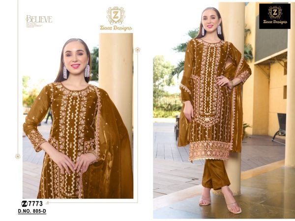 ZIAAZ DESIGNS 805 A B C D PAKISTANI SUITS