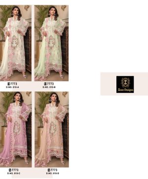 ZIAAZ DESIGNS 810 A B C D MARIA B SALWAR SUITS