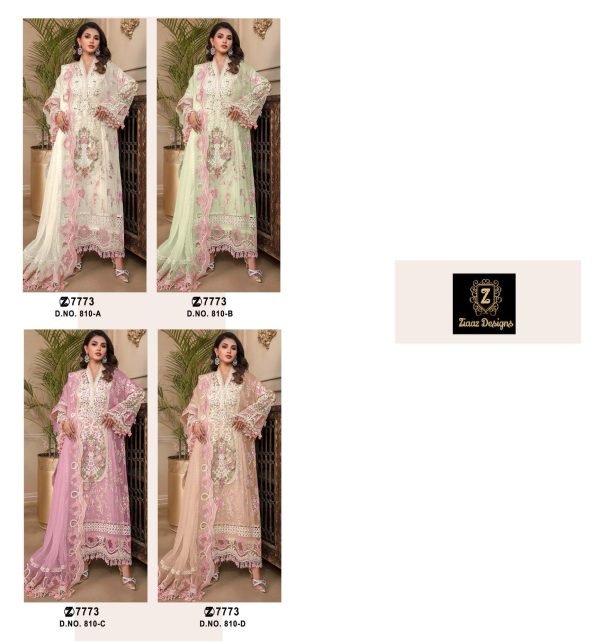 ZIAAZ DESIGNS 810 A B C D MARIA B SALWAR SUITS