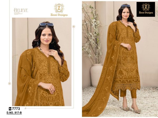 ZIAAZ DESIGNS 817 A B C D SALWAR SUITS WHOLESALE