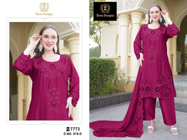 ZIAAZ DESIGNS 819 A B C D PAKISTANI SUITS