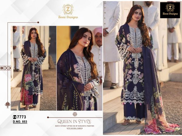 ZIAAZ DESIGNS 853 PAKISTANI SUITS WHOLESALE