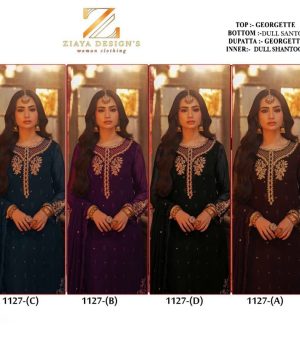 ZIAYA DESIGNS 1127 A B C D PAKISTANI SUITS