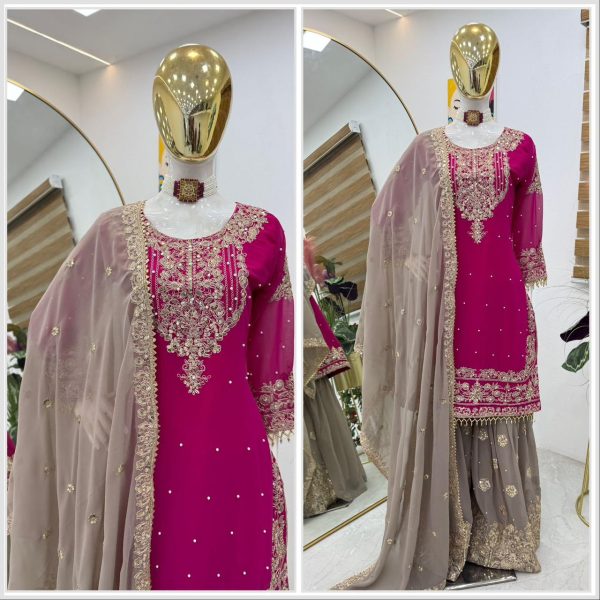 ZOYA CLOTHING Z 9284 DESIGNER PLAZZO SUITS