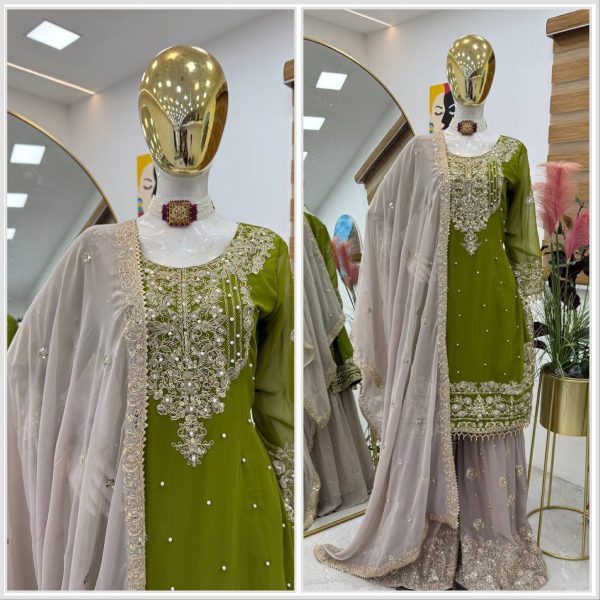 ZOYA CLOTHING Z 9284 DESIGNER PLAZZO SUITS