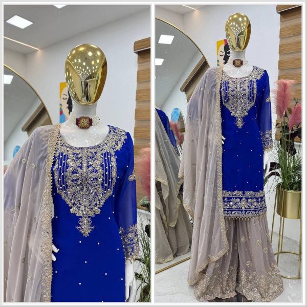 ZOYA CLOTHING Z 9284 DESIGNER PLAZZO SUITS