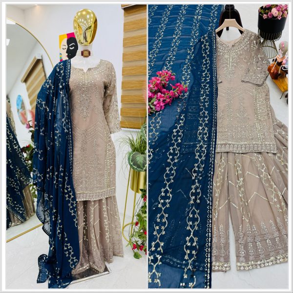 ZOYA CLOTHING ZC 9010 D SHARARA SUITS ONLINE