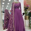 ZOYA CLOTHING ZD 10105 A B GEORGETTE GOWN