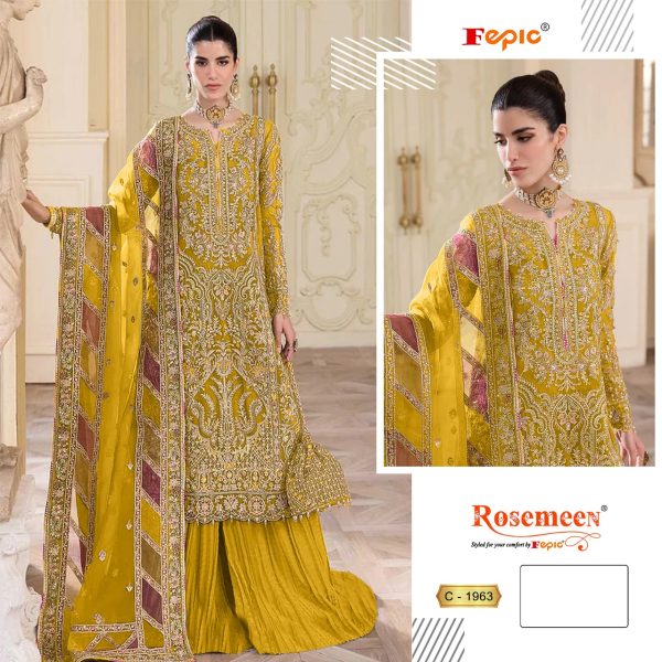 FEPIC C 1963 ROSEMEEN ORGANZA SALWAR SUITS