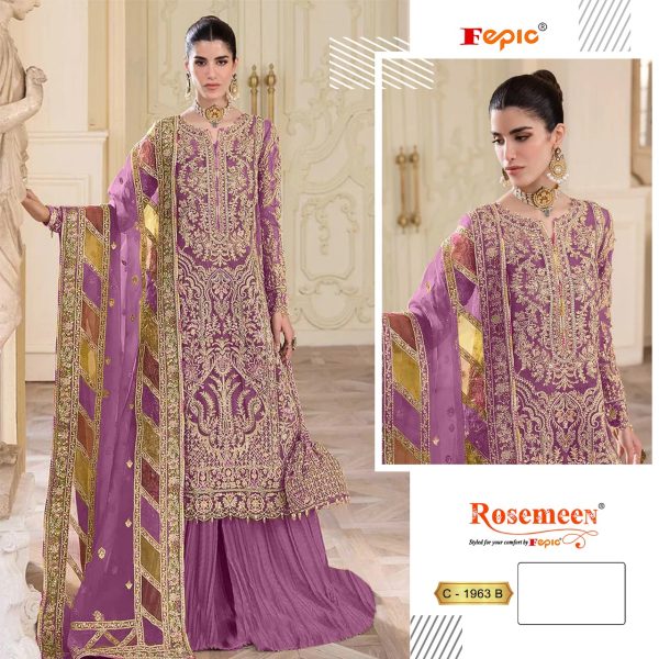 FEPIC C 1963 ROSEMEEN ORGANZA SALWAR SUITS