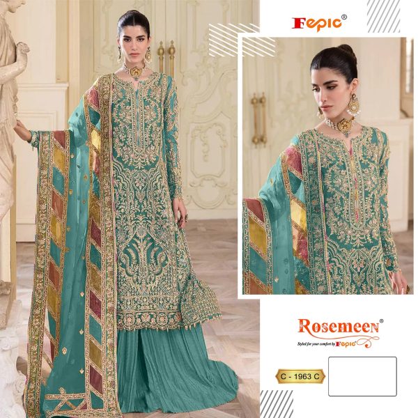 FEPIC C 1963 ROSEMEEN ORGANZA SALWAR SUITS