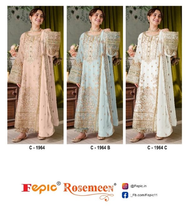 FEPIC C 1964 ROSEMEEN PAKISTANI SUITS IN INDIA