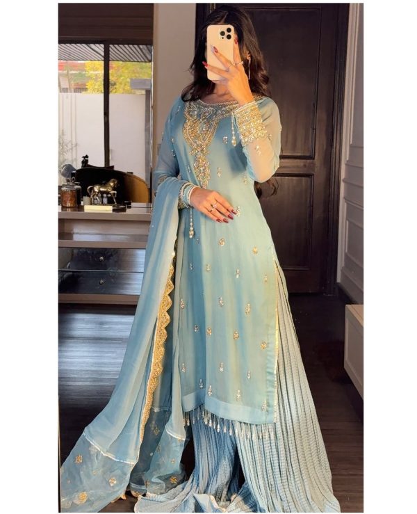 SHREE HARI SRK 5253 DESIGNER GEORGETTE PLAZZO SUITS