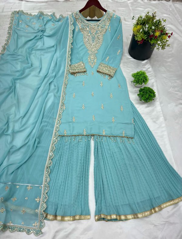 SHREE HARI SRK 5253 DESIGNER GEORGETTE PLAZZO SUITS
