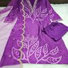 STITCHED PURPLE HEAVY CHINON KURTI COLLECTION