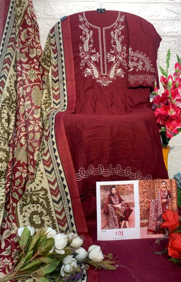TAJ CREATIONS 591 RAYON PAKISTANI SUITS