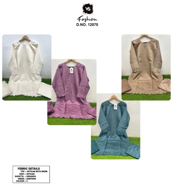VS FASHION 12070 READYMADE EMBROIDERED TUNIC