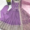 ZEEL FASHION ZF 414 DESIGNER ROMAN SILK GOWN