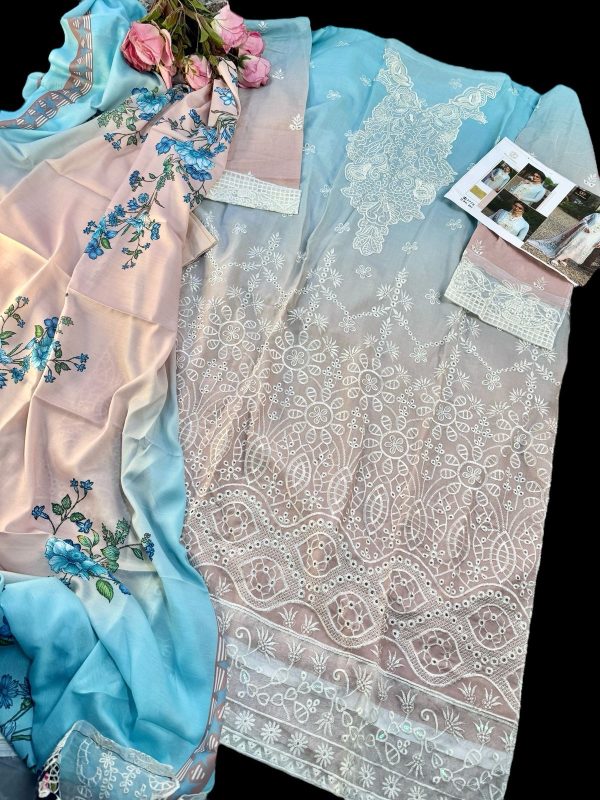 ZIAAZ DESIGNS 891 COTTON CHIKANKARI SALWAR SUITS