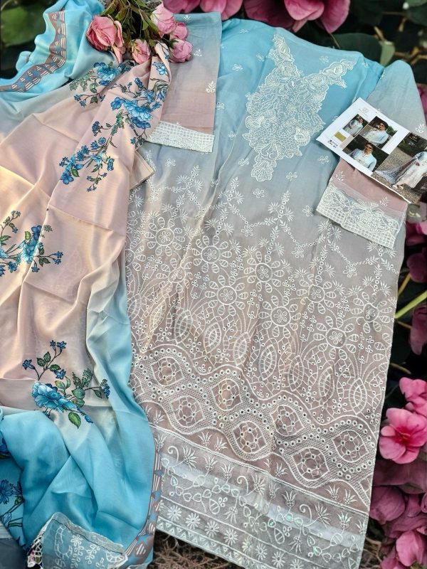 ZIAAZ DESIGNS 891 COTTON CHIKANKARI SALWAR SUITS